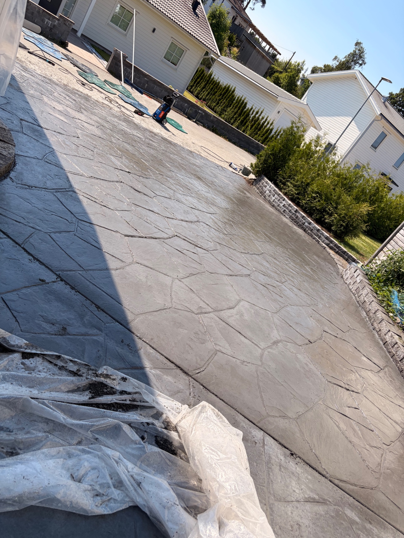 Färdig mönstergjuten betongyta