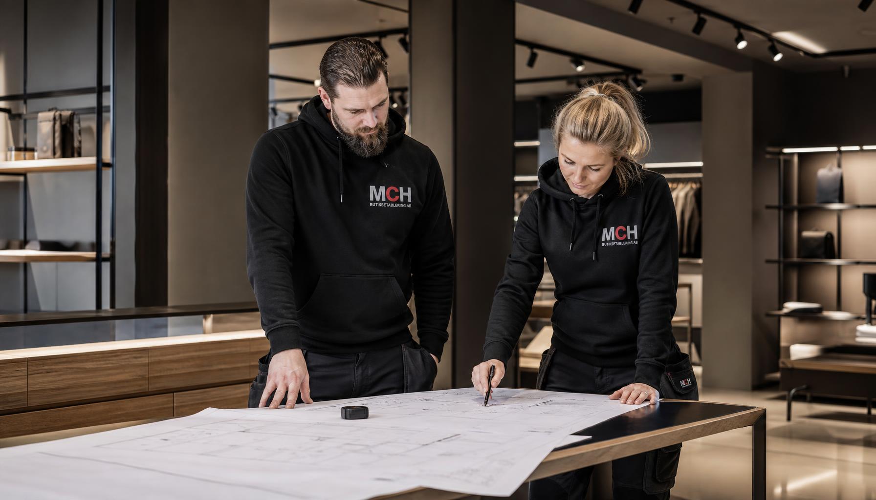 Projektmöte inför ombyggnation av butik